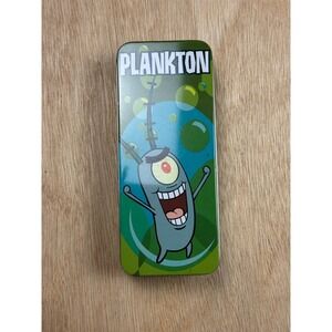 2004 Burger King SpongeBob SquarePants Plankton Digital Watch with Metal Tin